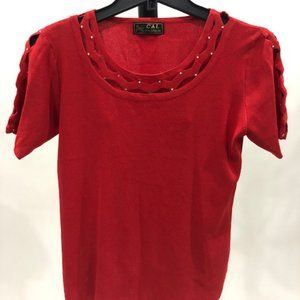 CAL Fashion Women's Red Top